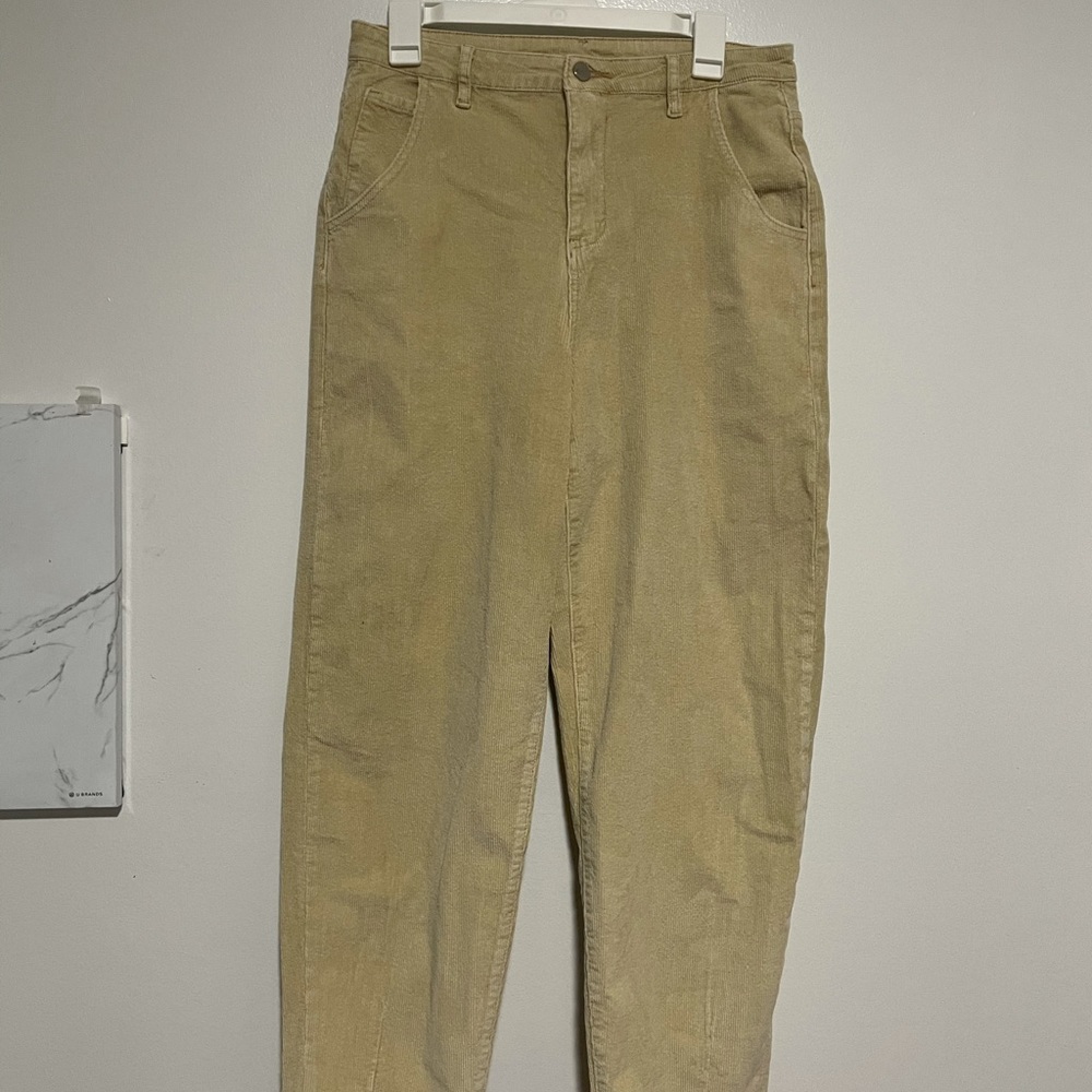 SHEIN Corduroy Pants Khaki